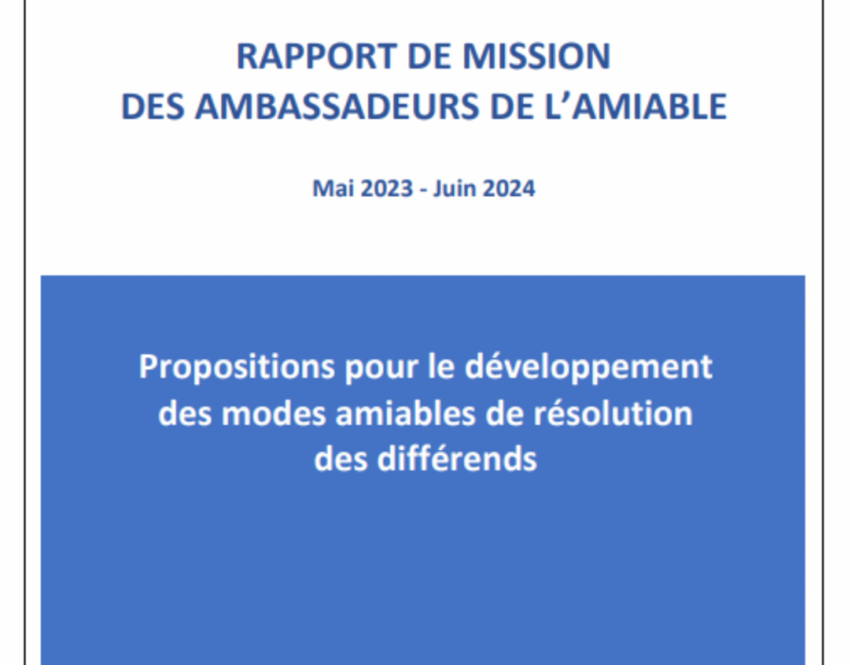 Remise du rapport de mission des ambassadeurs de l’amiable au ministre de la JusticeChambre nationale des commissaires de justice